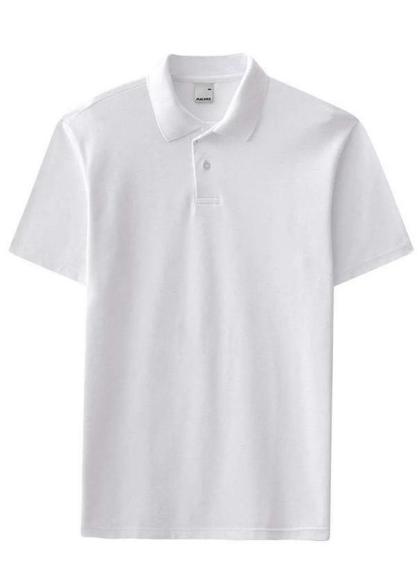 Malwee - Camiseta Polo Masculina Branco 00001-Branca