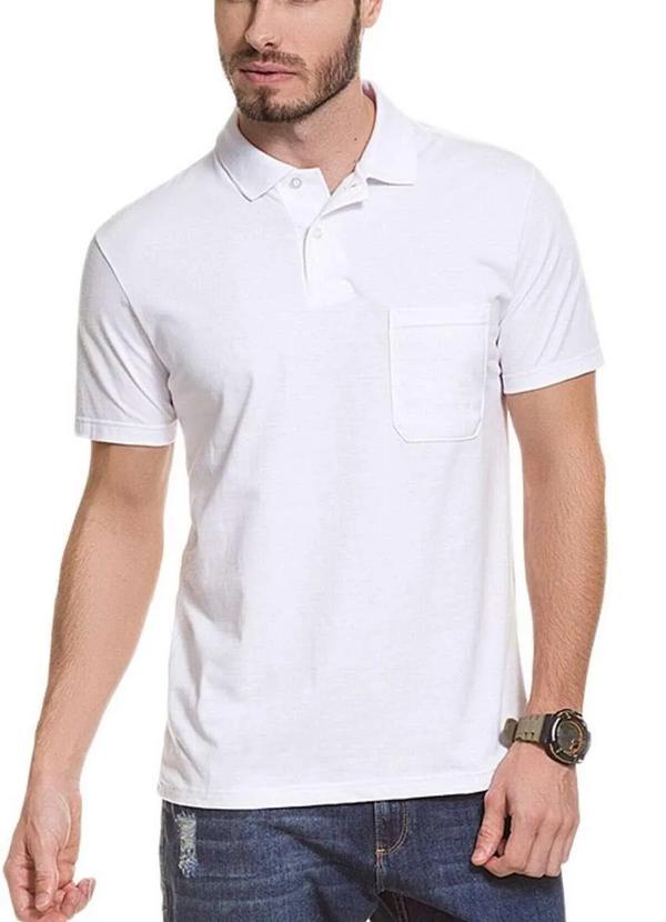 Malwee - Camiseta Polo Masculina Branco 00001-Branco