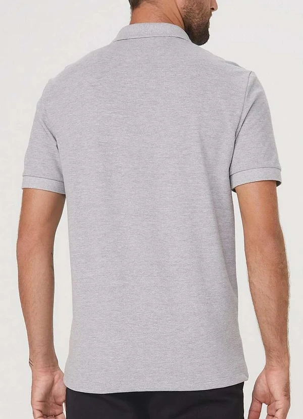 Hering - Camiseta Polo Masculina  Hering N3a7 M2h-Cinza 2