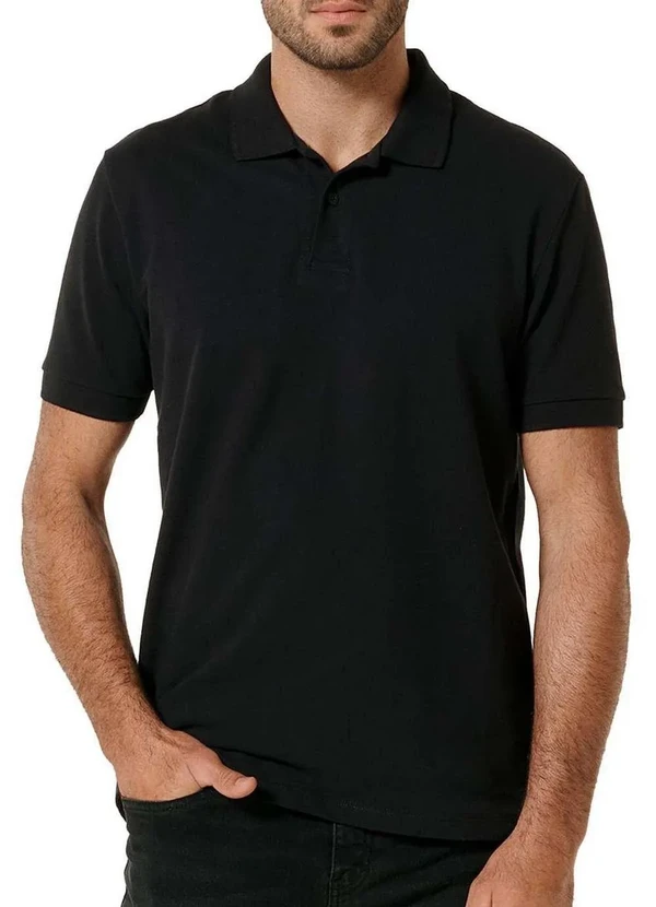 Hering - Camiseta Polo Masculina Hering N3a7 N10-Preto