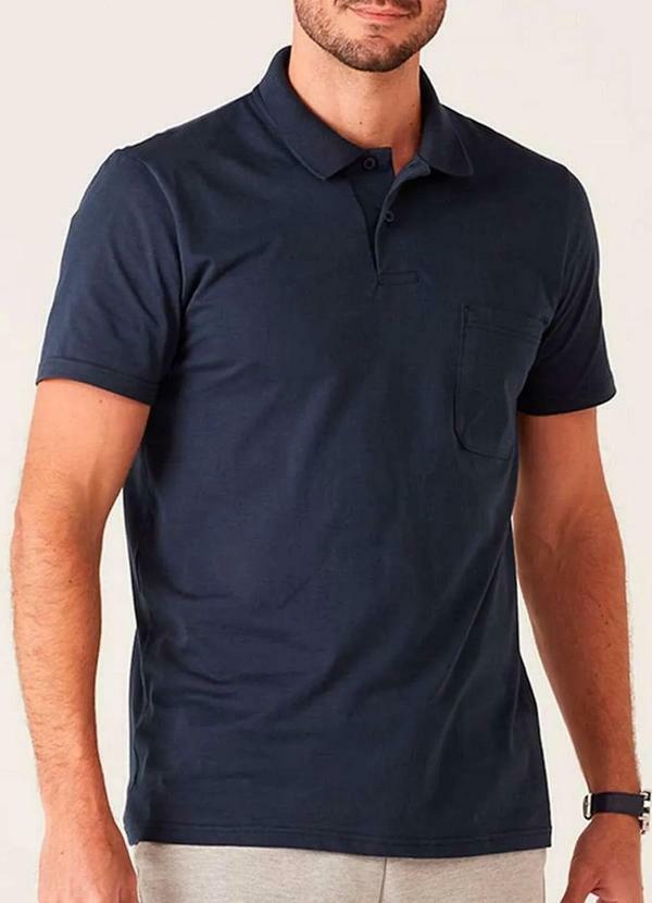 Malwee - Camiseta Polo Masculina Malwee 4429 02023-Azul-Marinho