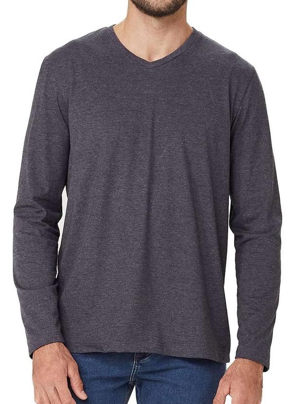 Hering - Camiseta Masculina Hering 022d Md3-Cinza-Chumbo-