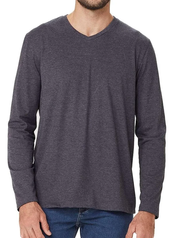 Hering - Camiseta Masculina Hering 022d Md3-Cinza-Chumbo-