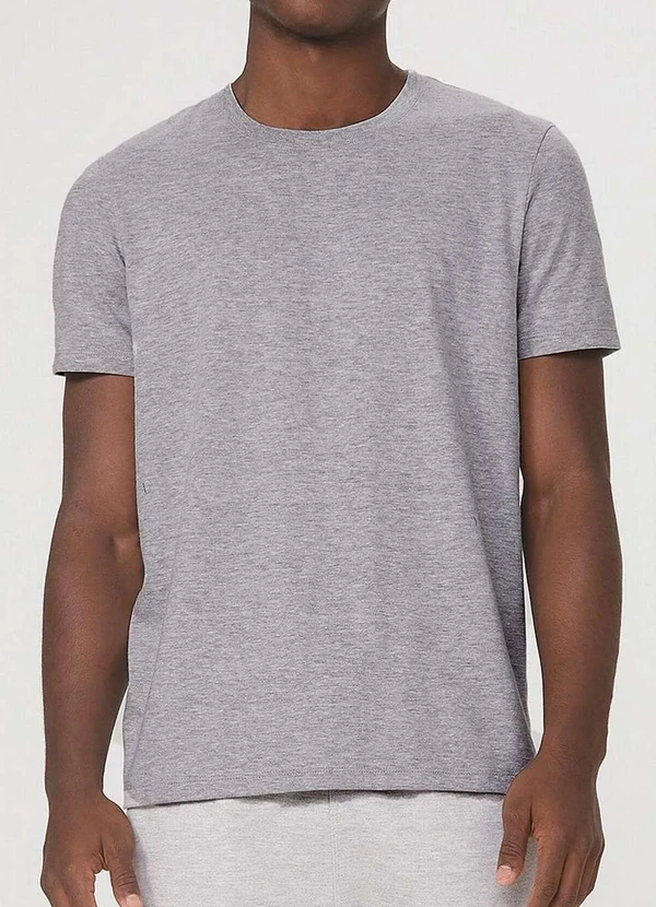 Hering - Camiseta Masculina Hering 201 M2h-Cinza-Mescla 2