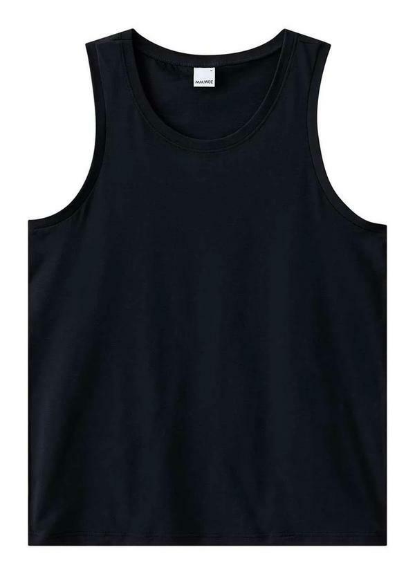 Malwee - Camiseta Masculina Regata Preto 00004-Preta