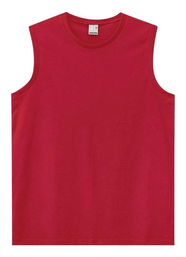 Malwee - Camiseta Masculina Regata Vermelho 02226-Vermelho