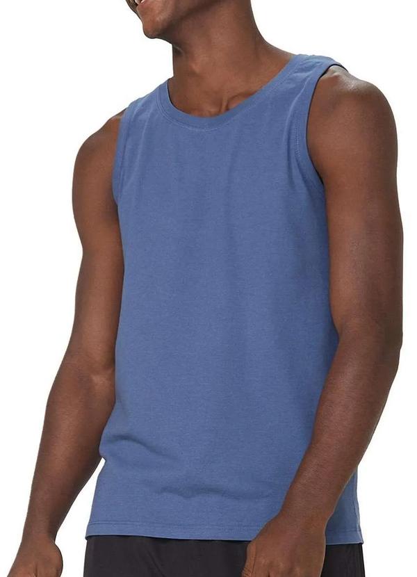Hering - Camiseta Regata Masculina Hering 0111 A14-Azul