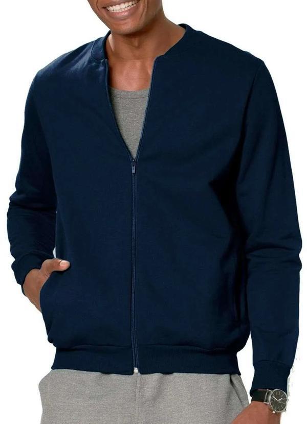 Malwee - Jaqueta Masculina Moletom Malwee 1000006666 02023-Azul-Marinho