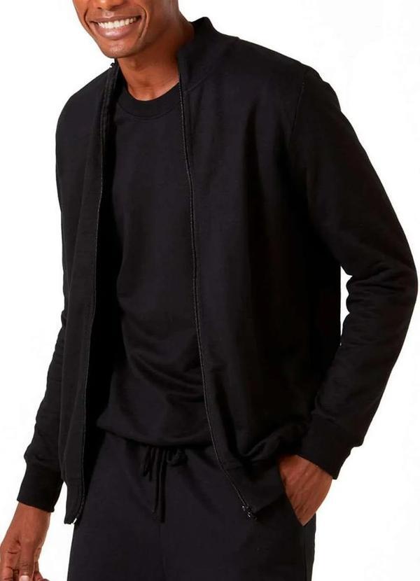 Malwee - Jaqueta Masculina Moletom Malwee 1000006667 00004-Preto