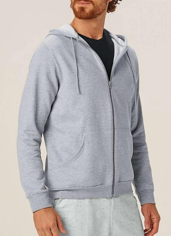 Malwee - Jaqueta Masculina Moletom Malwee 1000006668 50000-Cinza-Mescla