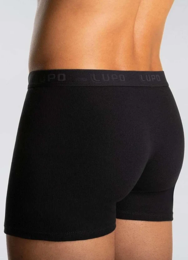 Lupo - Cueca Boxer Lupo com Abertura 660-002 999-Preta 2