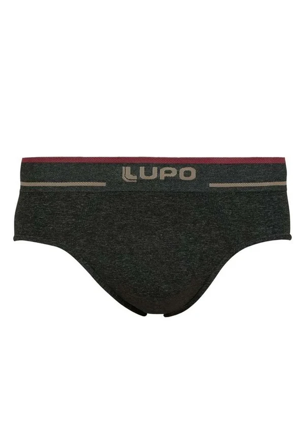 Lupo - Cueca Slip Lupo 624-003 9760-Preto-Mescla 3