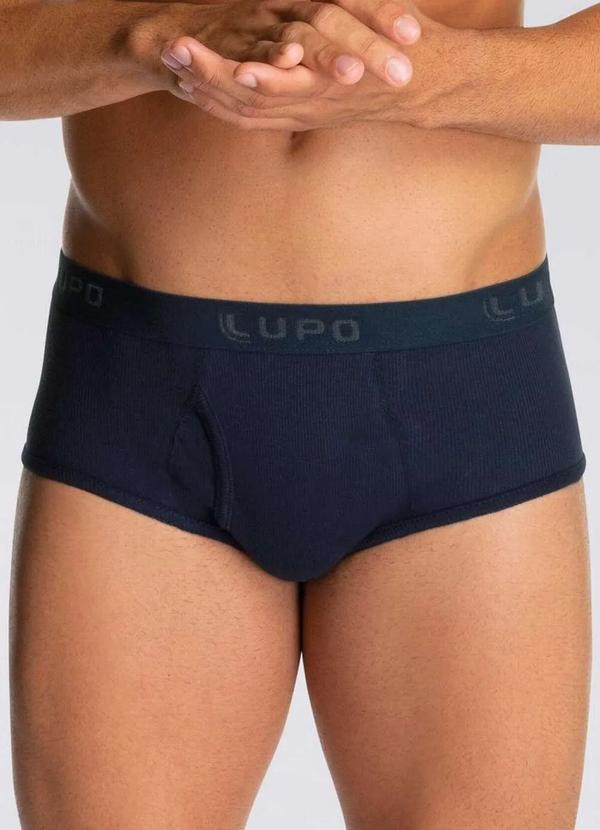 Lupo - Cueca Slip Lupo com Abertura 546-002 280-Marinho