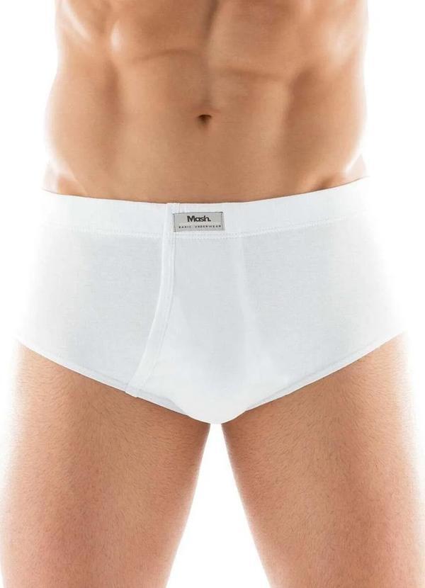 Mash - Cueca Slip Mash 072.50 com Abertura Br00-Branco