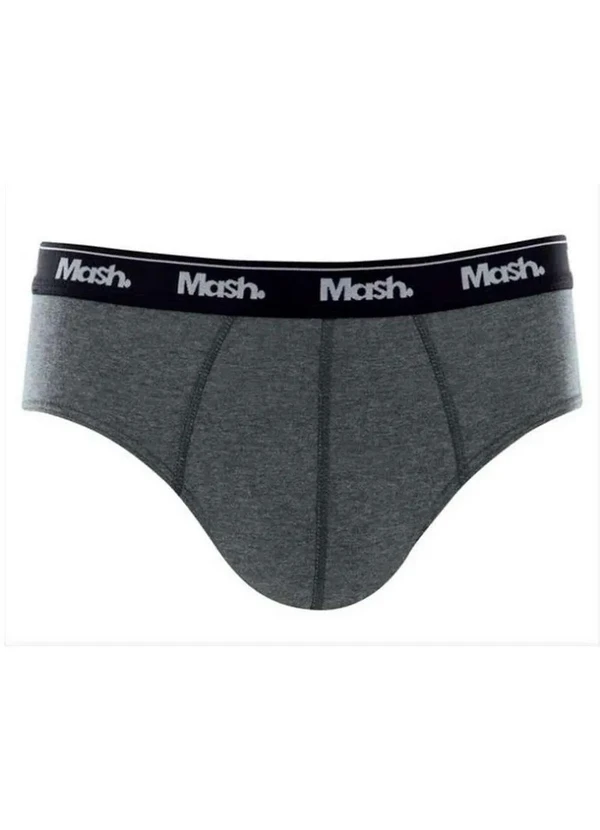 Mash - Cueca Slip Mash 073.58 Cz06-Cinza-Chumbo