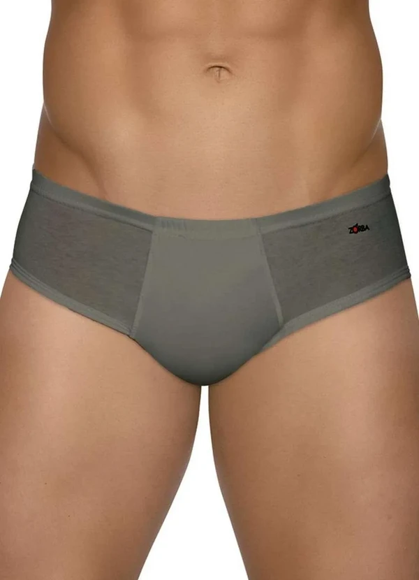 Zorba - Cueca Slip Zorba 172 com Abertura 100-Chumbo