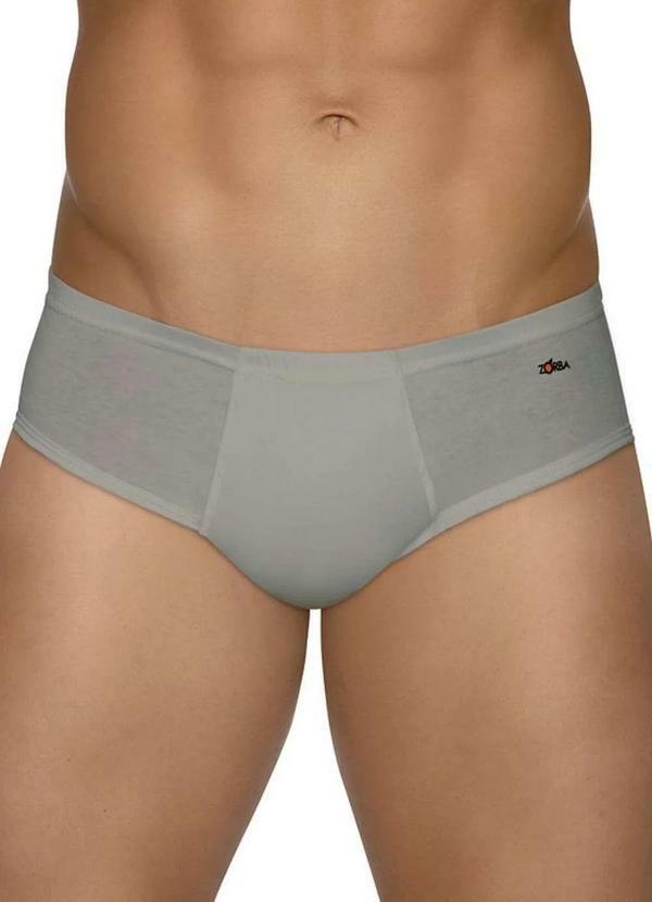 Zorba - Cueca Slip Zorba 172 com Abertura Grafite
