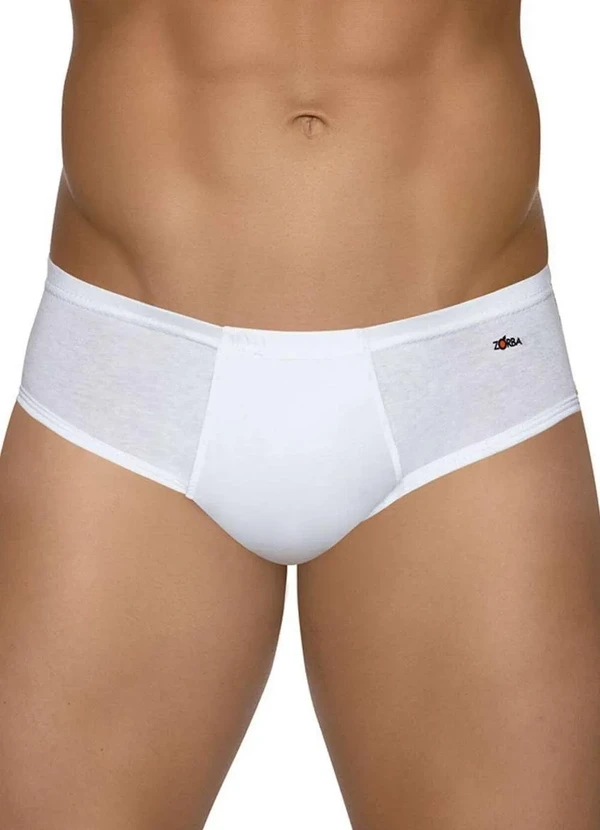 Zorba - Cueca Slip Zorba 172 com Abertura Plus Size 01-Branco 3