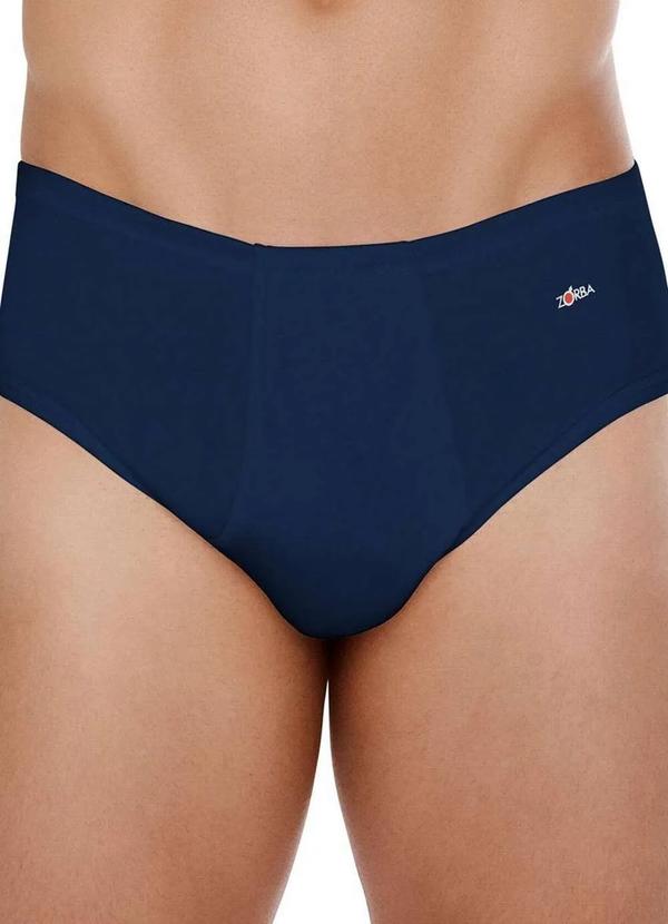 Zorba - Cueca Slip Zorba 172 com Abertura Plus Size 25-Marinho