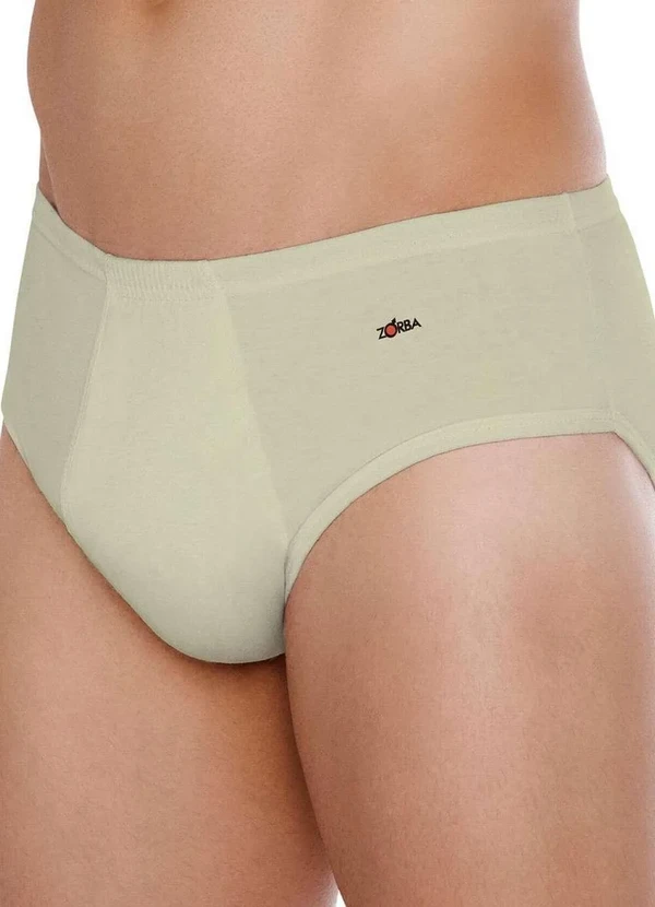 Zorba - Cueca Slip Zorba 172 com Abertura Plus Size Bege 2
