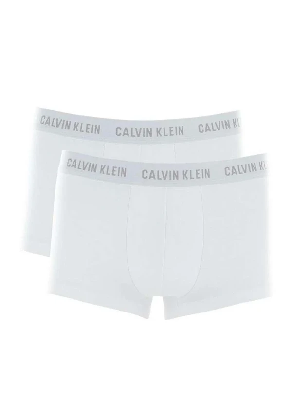 Calvin Klein - Kit com 2 Cuecas Boxer Calvin Klein C11.02 Br00-Branco