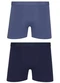 Lupo - Kit com 2 Cuecas Boxer Lupo 784-088 0906-Marsala-Preto - variação: 0904-Azul-Marinho