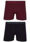 Lupo - Kit com 2 Cuecas Boxer Lupo 784-088 0906-Marsala-Preto - variação: 0906-Marsala-Preto