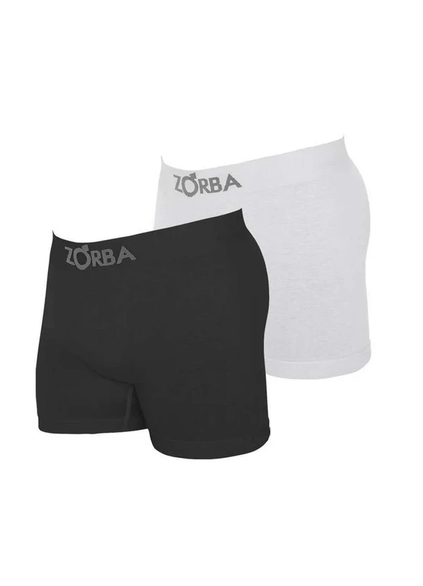 Zorba - Kit com 2 Cuecas Boxer Zorba 781 Colorido Preto-Branco 2