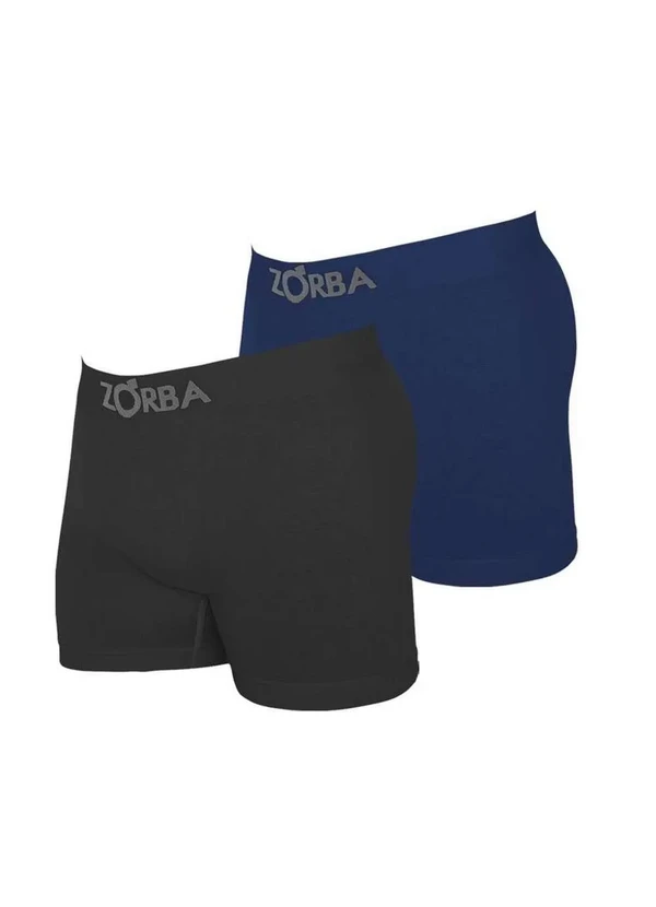 Zorba - Kit com 2 Cuecas Boxer Zorba 781 Colorido Preto-Marinho 2