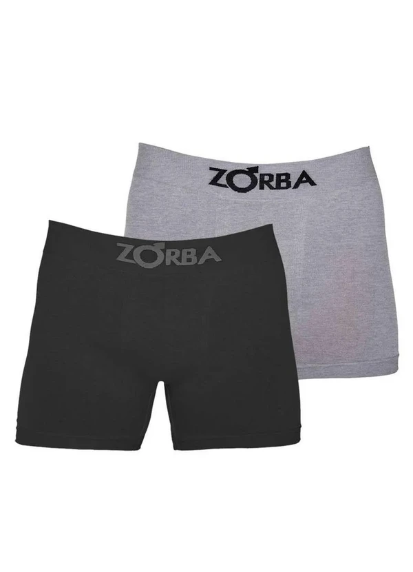 Zorba - Kit com 2 Cuecas Boxer Zorba 781 Colorido Preto-Mescla 1