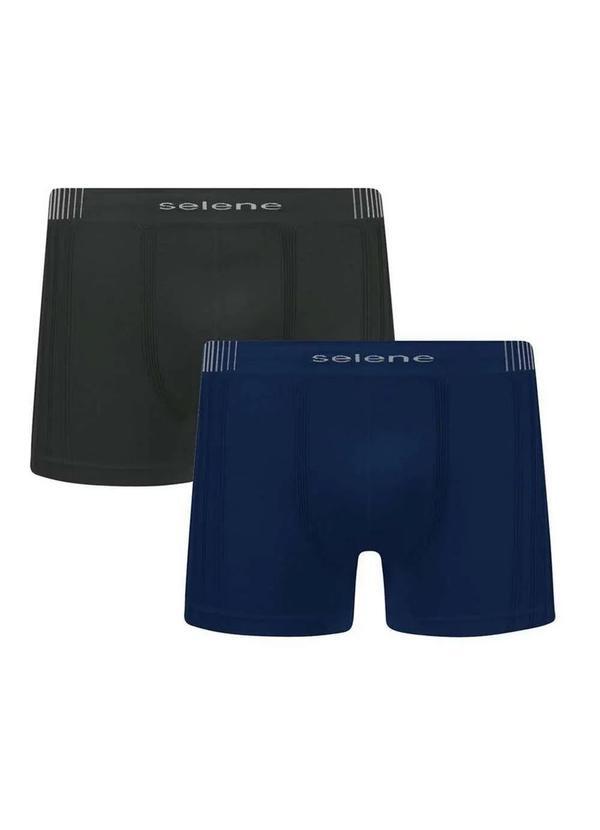 Selene - Kit com 2 Cuecas Selene Boxer 11190-001 996-Preto/Marinho