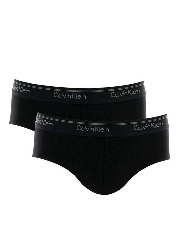 Calvin Klein - Kit com 2 Cuecas Slip Calvin Klein C11.01 Pt00-Preto