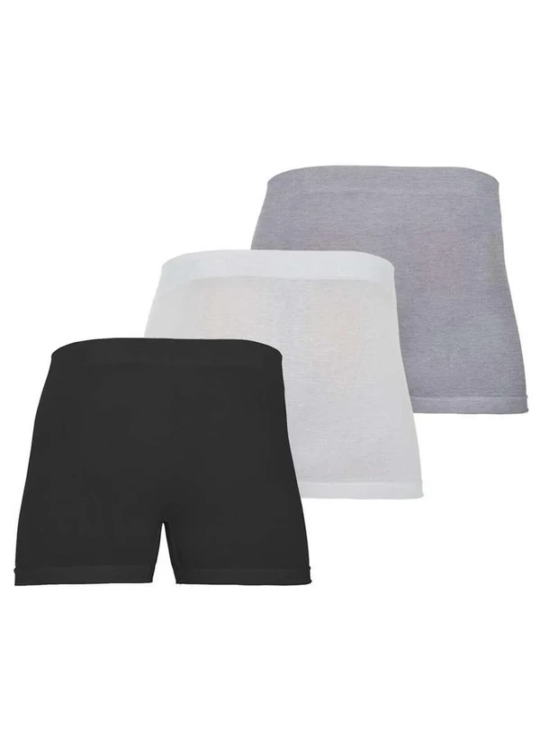 Zorba - Kit com 3 Cuecas Boxer Zorba 781 Colorido Preto-Branco-Mescla 3