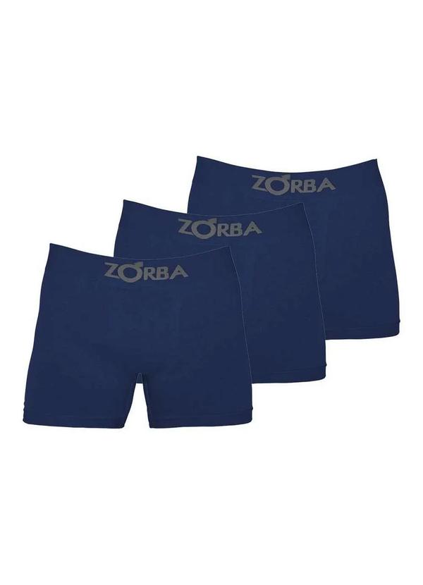 Zorba - Kit com 3 Cuecas Boxer Zorba 781 Marinho
