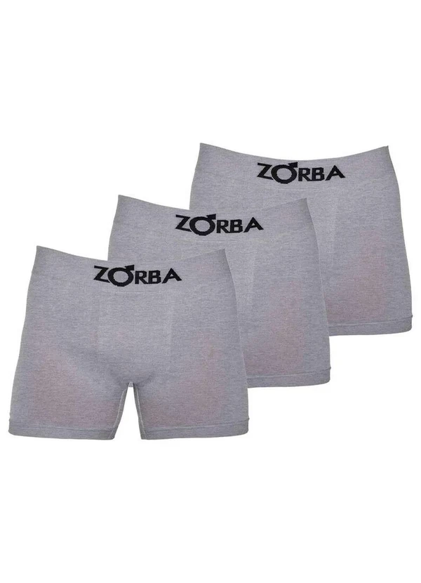 Zorba - Kit com 3 Cuecas Boxer Zorba 781 Mescla-Claro