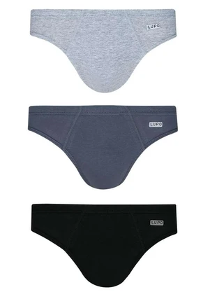Kit com 3 Cuecas Slip Lupo 515-089 - LUPO