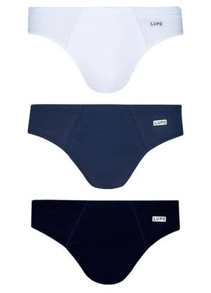 Kit com 3 Cuecas Slip Lupo 515-089 - LUPO