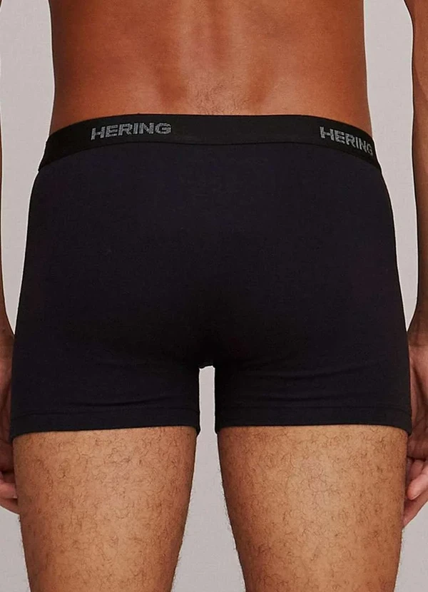 Hering - Kit com 5 Cuecas Boxer Hering 77qu 1a-Branco-Preto 5