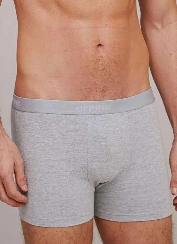 Hering - Kit com 5 Cuecas Boxer Hering 77qu 1b-Mescla-Claro-Branco 2