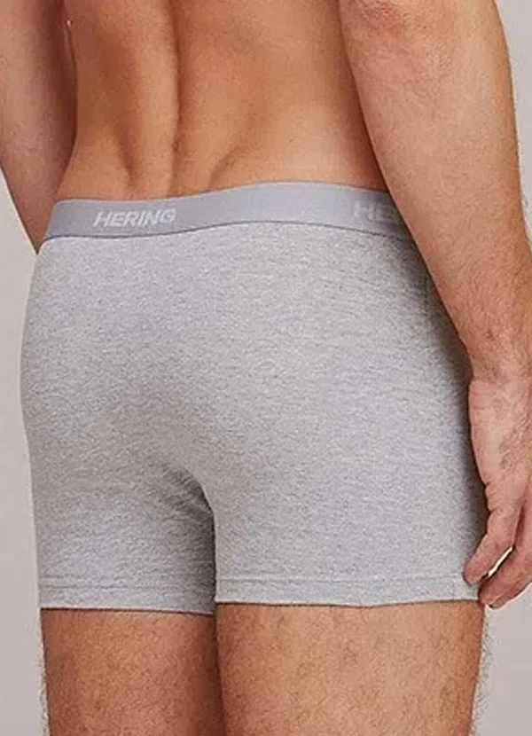 Hering - Kit com 5 Cuecas Boxer Hering 77qu 1b-Mescla-Claro-Branco 3