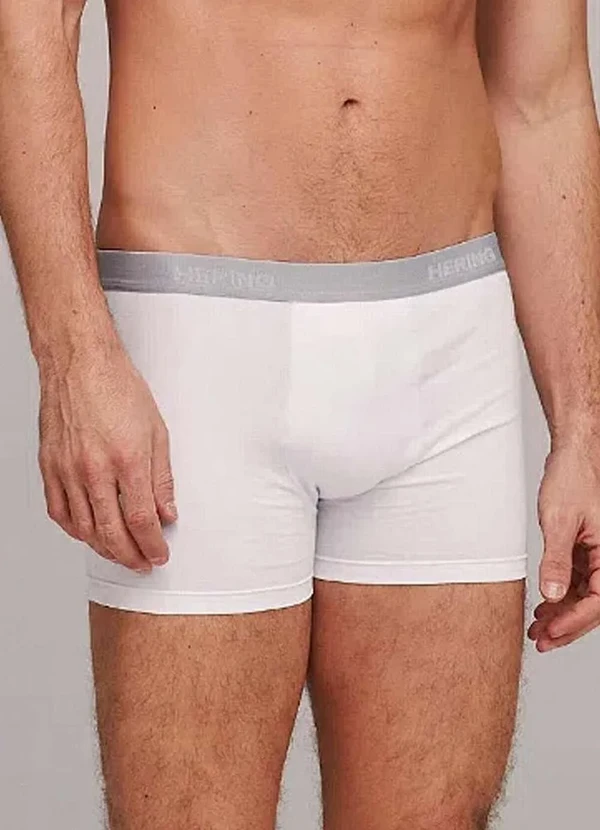 Hering - Kit com 5 Cuecas Boxer Hering 77qu 1b-Mescla-Claro-Branco 4