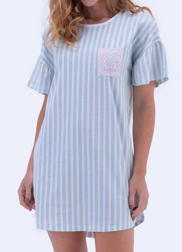 Cor com Amor - Camisola Feminina Curta Cor com Amor 13212 Verde