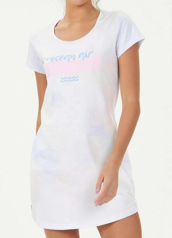 Espaço Pijama - Camisola Feminina Curta Espaço Pijama 40765 Branco