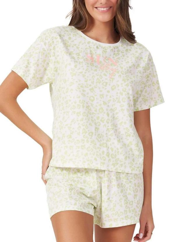 Espaço Pijama - Pijama Feminino Curto Espaço Pijama 41224 Verde