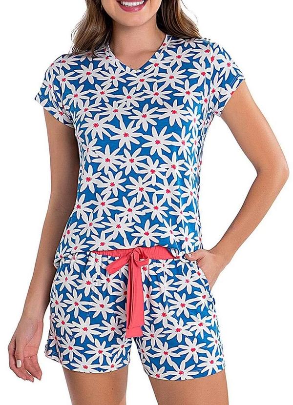 Podiun - Pijama Feminino Curto Podiun 235047 Floral-Tangará