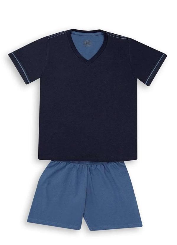 Lupo - Pijama Masculino Curto Lupo 28000-001 2816-Azul-Marinho