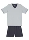 Lupo - Pijama Masculino Curto Lupo 28000-001 2800-Marinho - variação: 8830-Chumbo