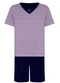 Lupo - Pijama Masculino Curto Lupo 28021-001 8235-Cinza-Marinho - variação: 2805-Marinho