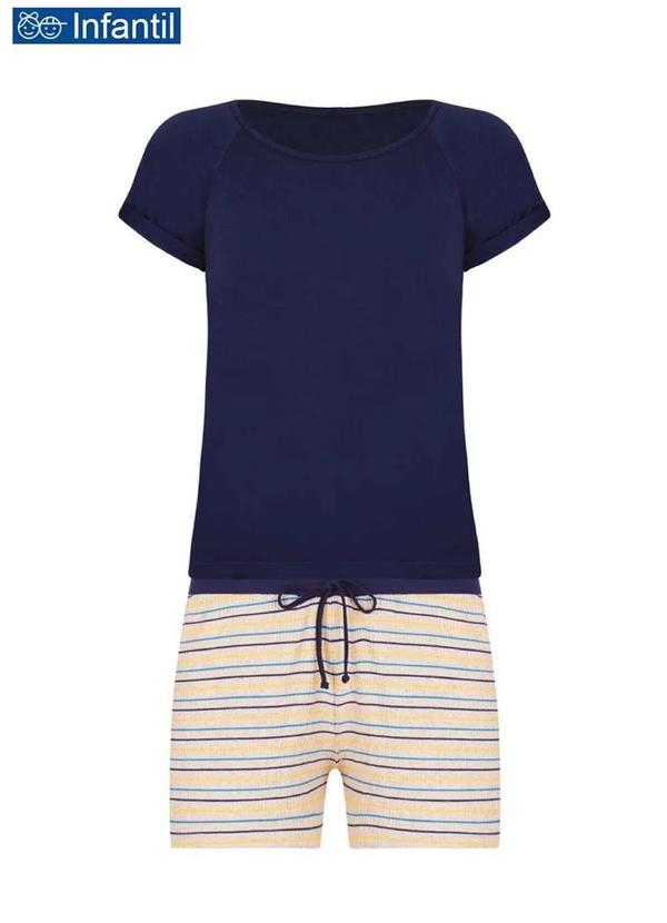 Lupo - Pijama Infantil Menina Curto Lupo 22326-001 2800-Marinho