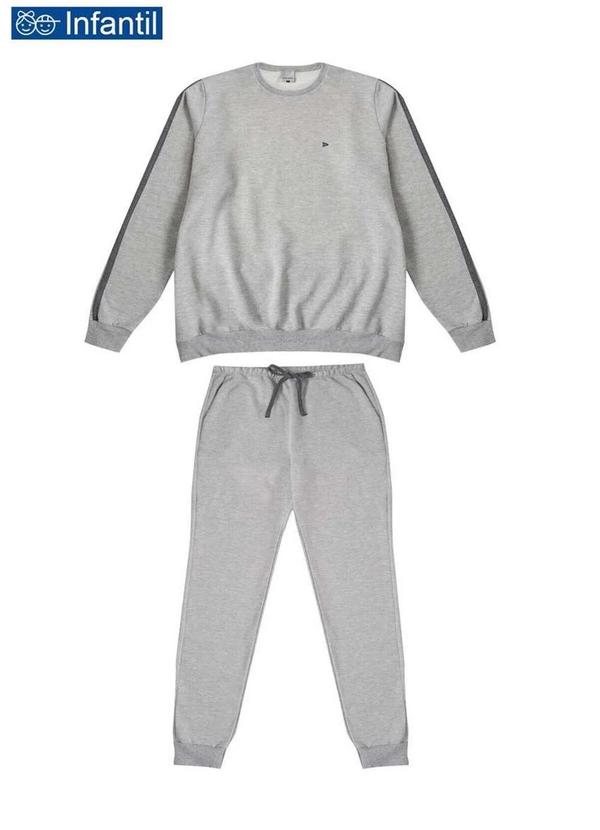 Malwee - Pijama Infantil Menina Longo Malwee 1000091713 50000-Cinza-Mescla